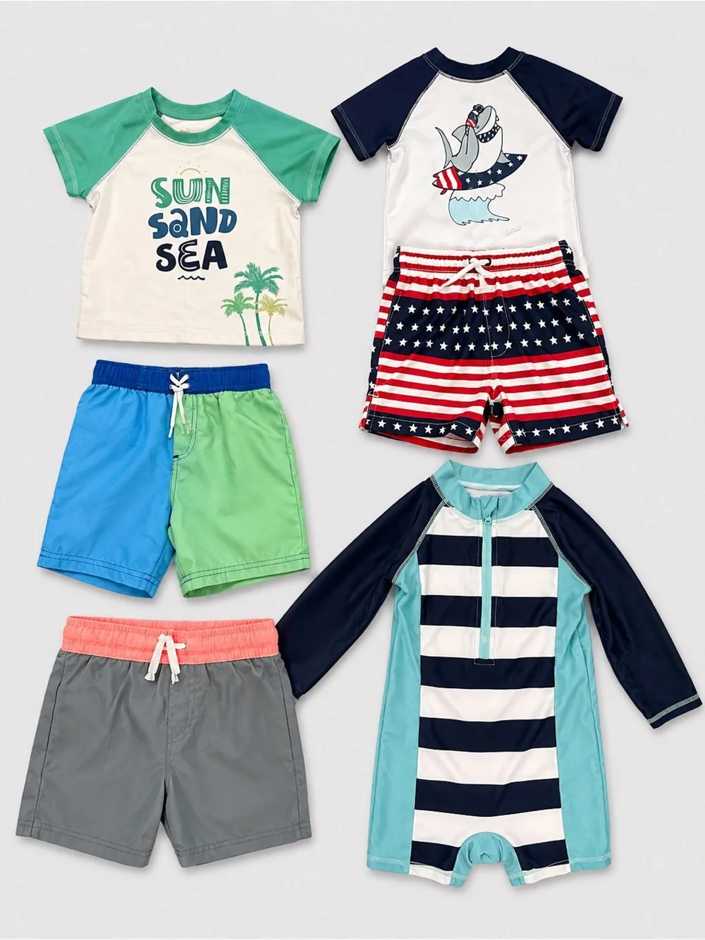 Baby boy Mixed Swim Set and everyday shorts 18 M
